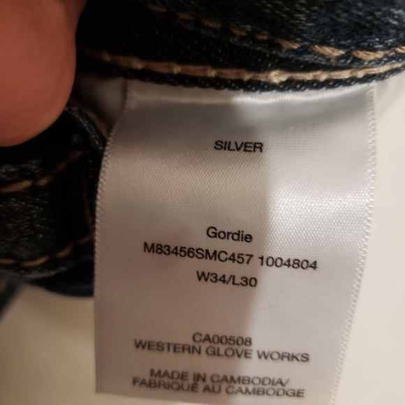 Men's Silver Geordie Jeans W34/ L30 - Picture 9 of 9